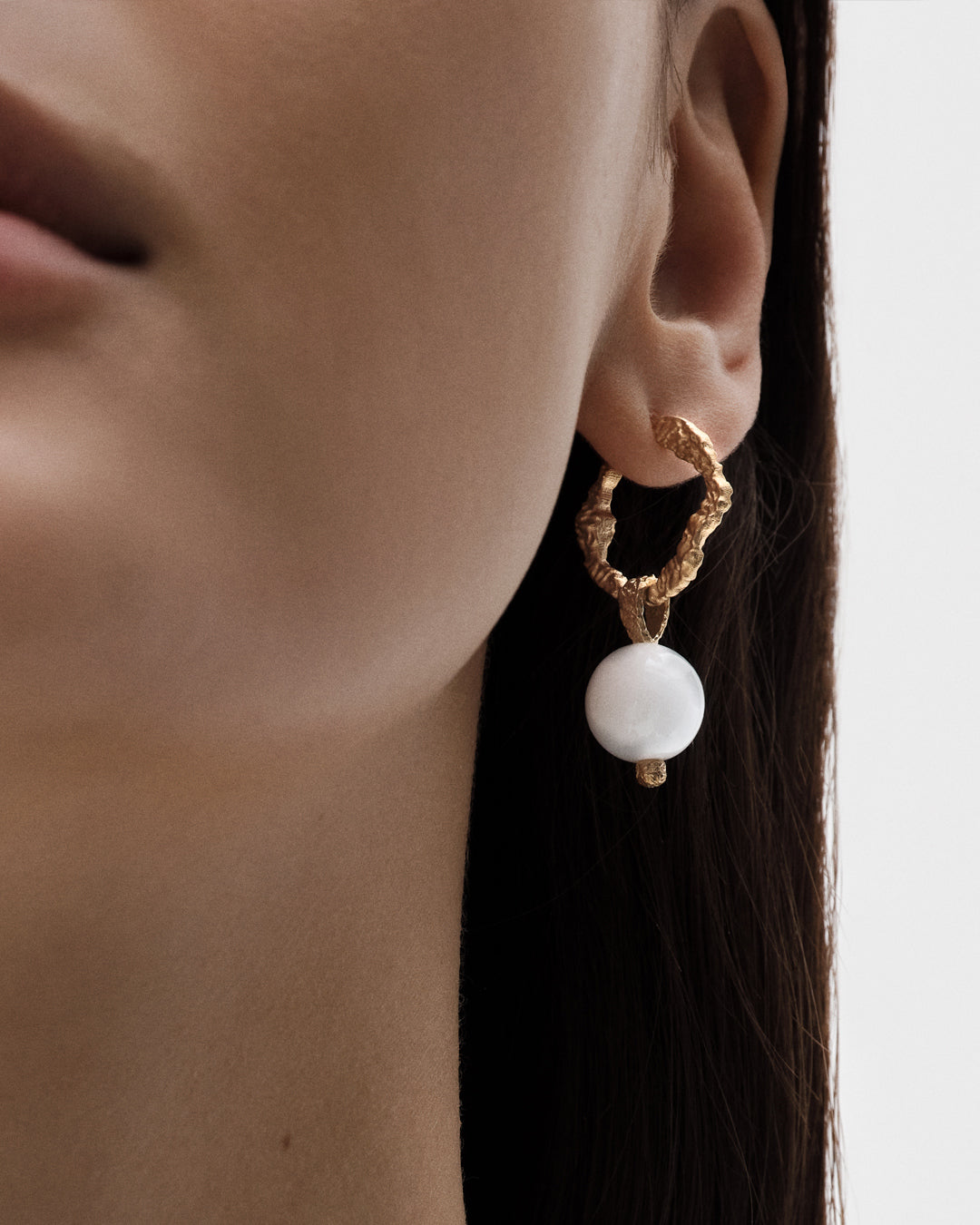 Itu charm glass bead silver gold-plated