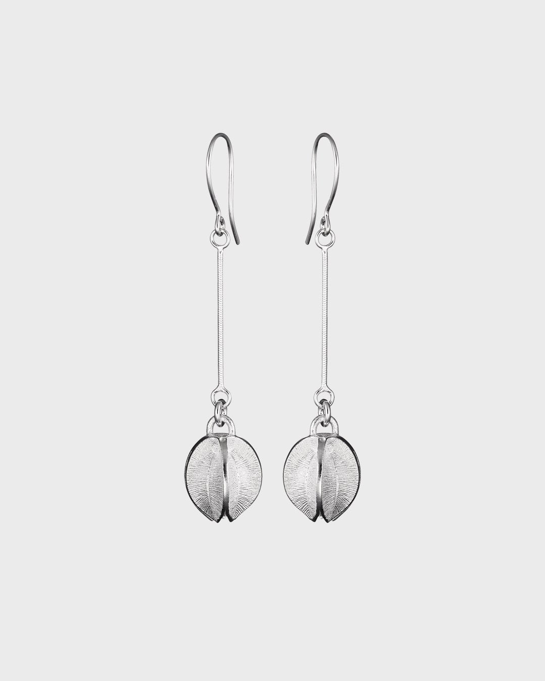 Snow Flower Chain Earrings silver