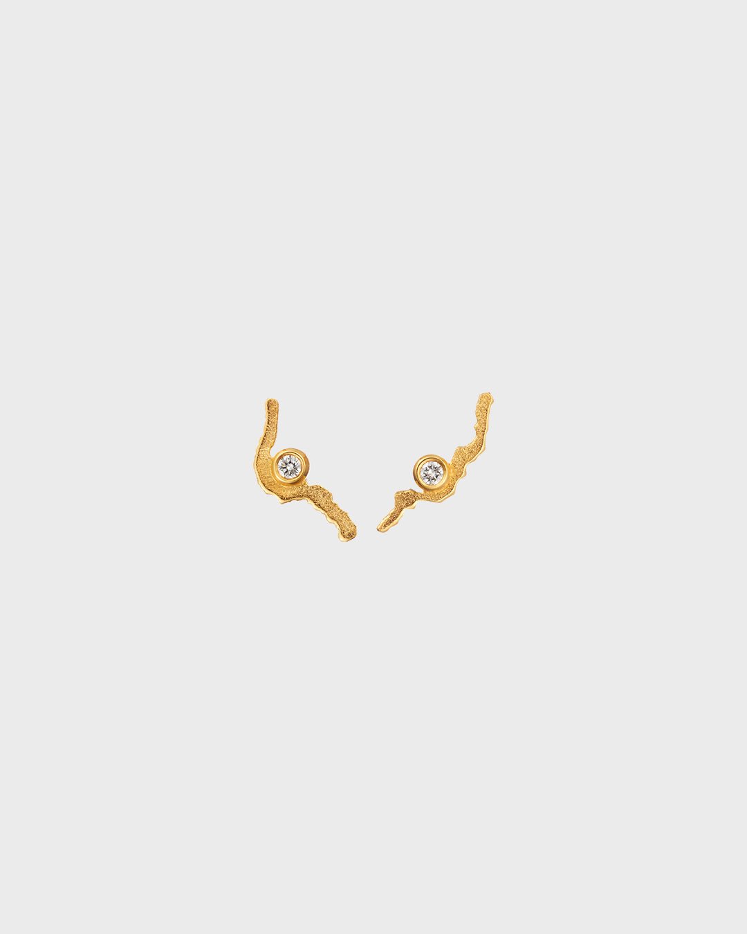 Kuutamoinen-korvakorut 2 x 0.06 ct kulta
