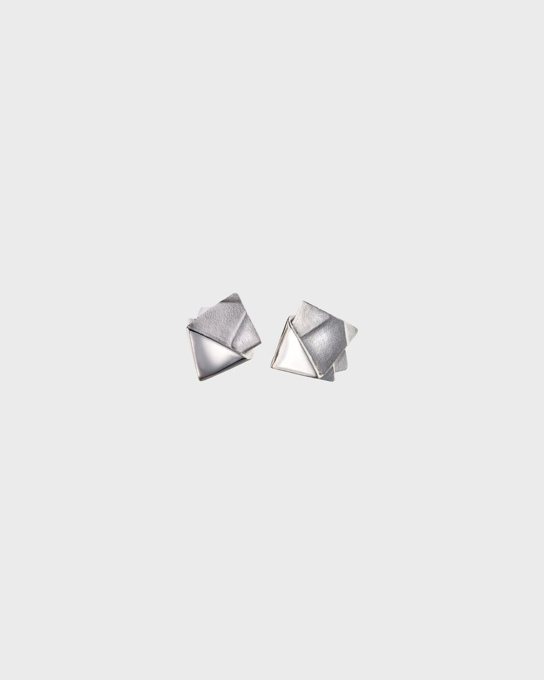 Origami 84 Earrings silver