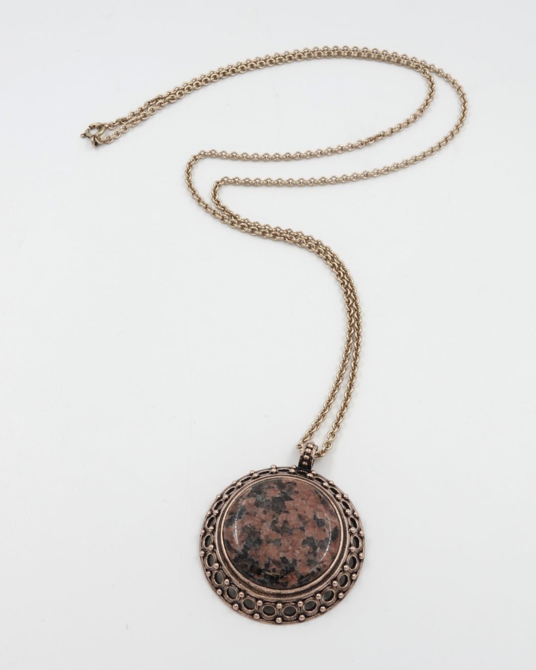 Held stone pendant 70 cm bronze granite