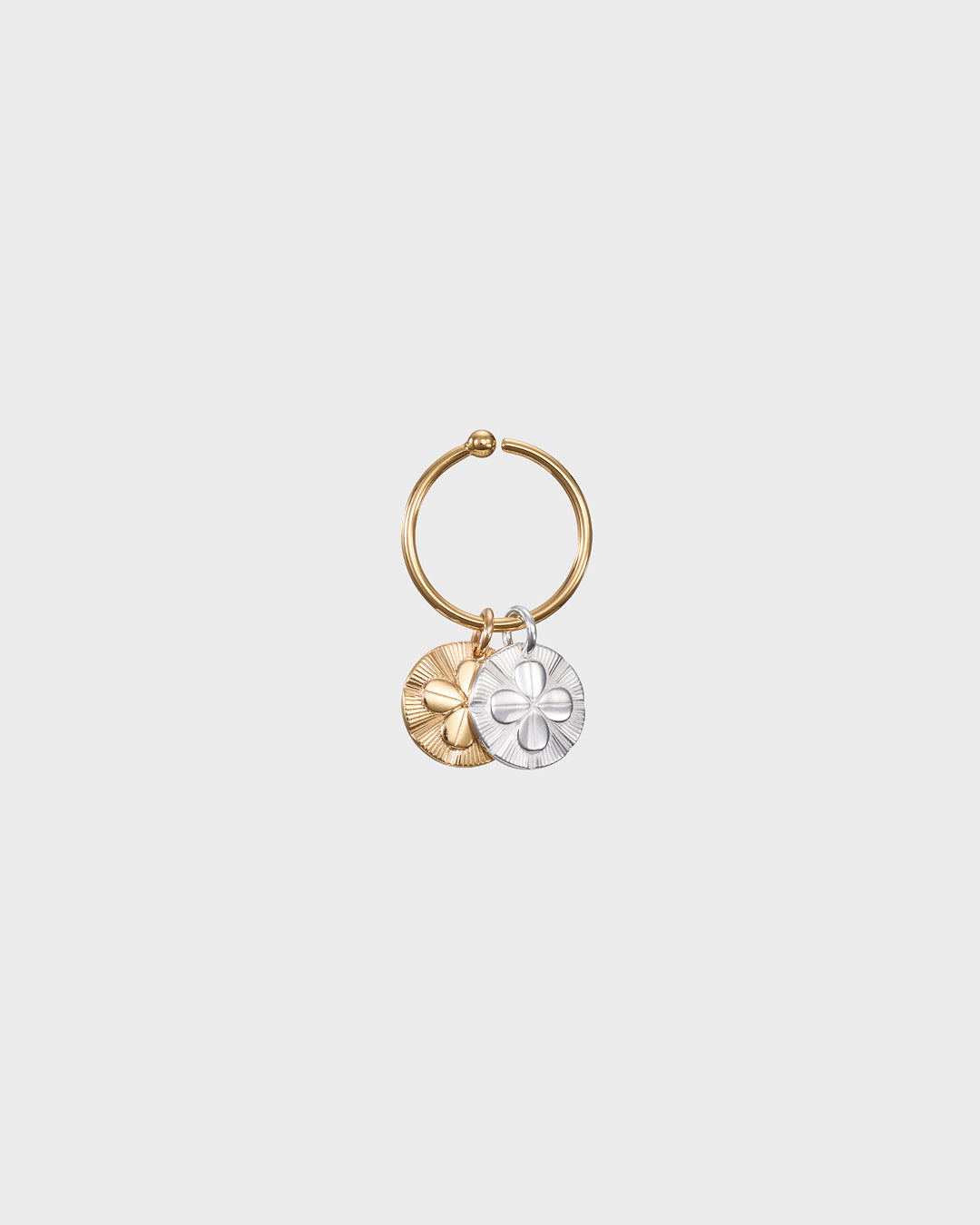 Amulet charm Four-leaf Clover silver