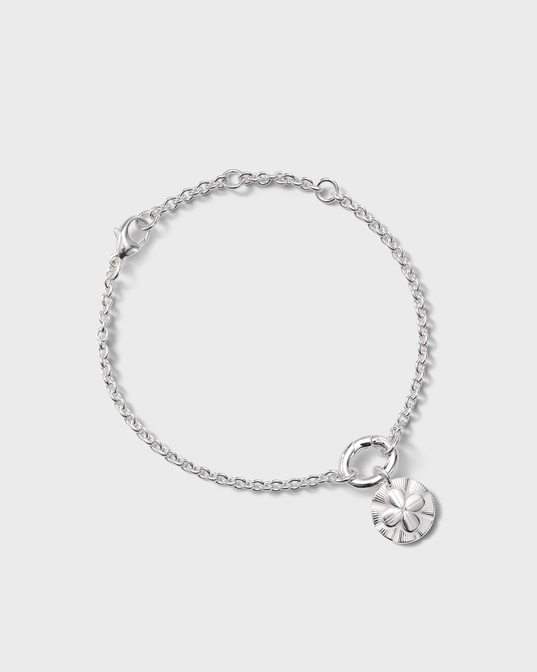 Amulet charm Four-leaf Clover silver