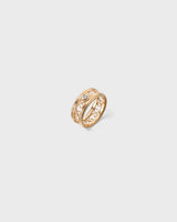 Filigree Diamond Ring Wide gold