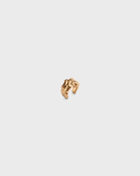 Itu-ear cuff hopea kullattu
