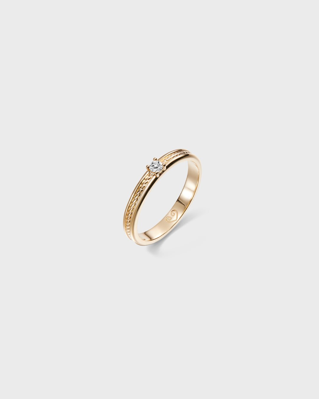 Ikiaikainen-sormus 1x0,06ct kulta