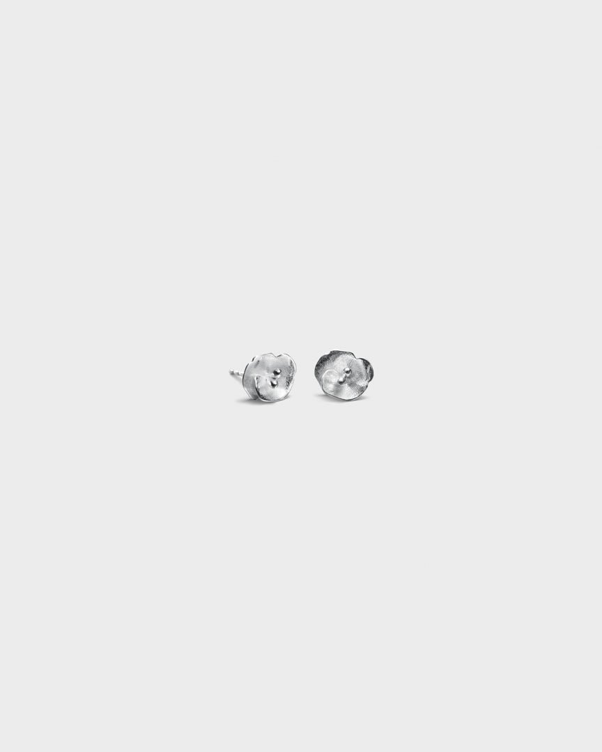 Summer night rose single miniature earring silver