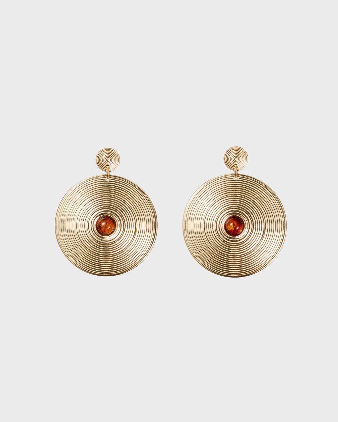 Kosmos Earrings bronze sea amber