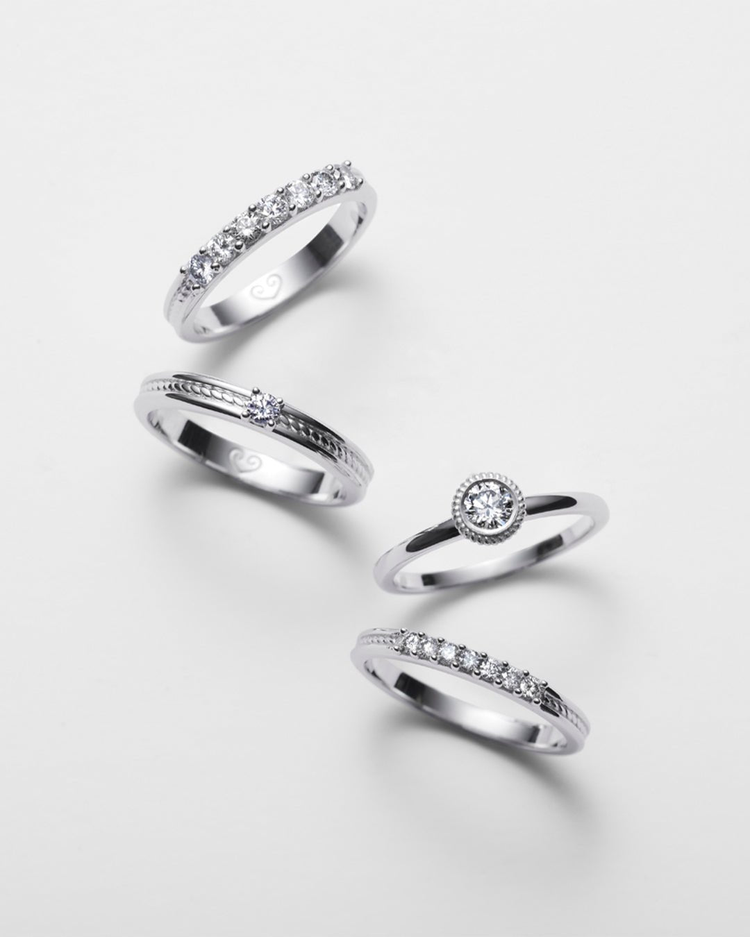 Heritage Diamond Ring 7 x 0.02 ct white gold